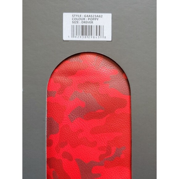 G/FORE G4 NWT Driver Wood Cover Red Poppy Camo Skull Tees Logo G4AS23A62 NWT - Picture 6 of 9